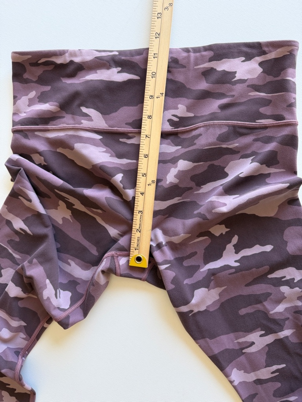 Athleta Elation 7/8 Leggings L Mauve Purple Camo High Rise Yoga Pants - Picture 8 of 11